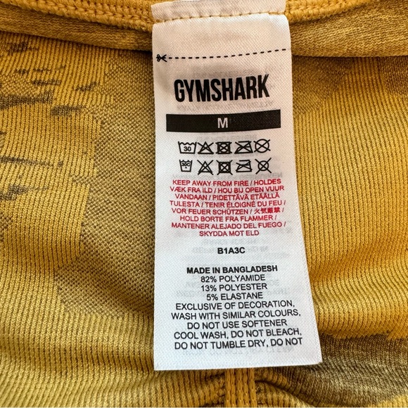 Gymshark Adapt Camo Seamless Long Sleeve Crop Top Medium Stretch Gym Workout - Picture 12 of 13